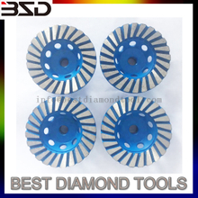 Steel Base 100mm Turbo Segments Diamond CupWheels for Marble With Grit 100# 