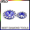 cold press 105mm double row Abrasive Stone Diamond Turbo Cup grinding wheels for Granite /Marble /Concrete