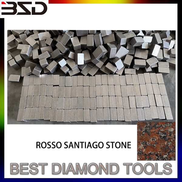 Diamond Segment for Ukraine ROSSO SANTIAGO stone cutting