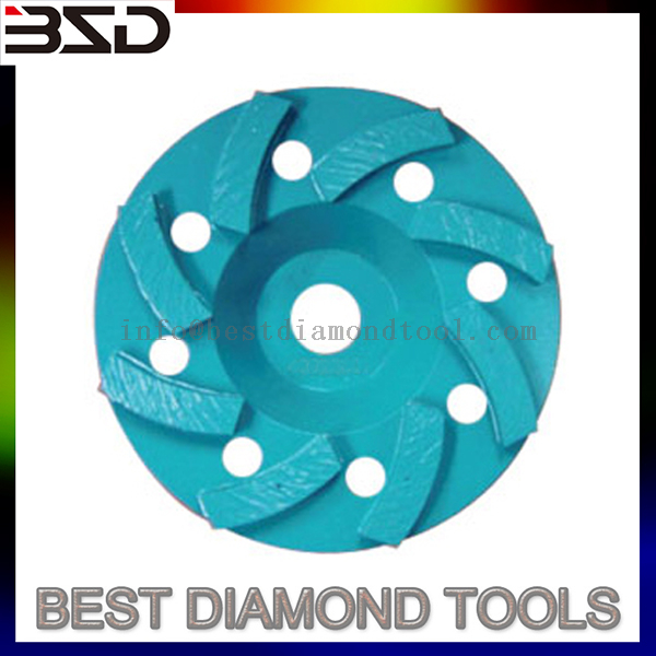 3" inch sintered turbo diamond grinding cup wheel