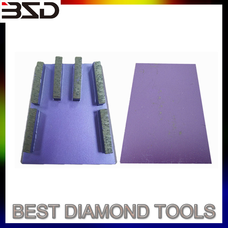 4 segment Diamond wedge block for concrete grinding b