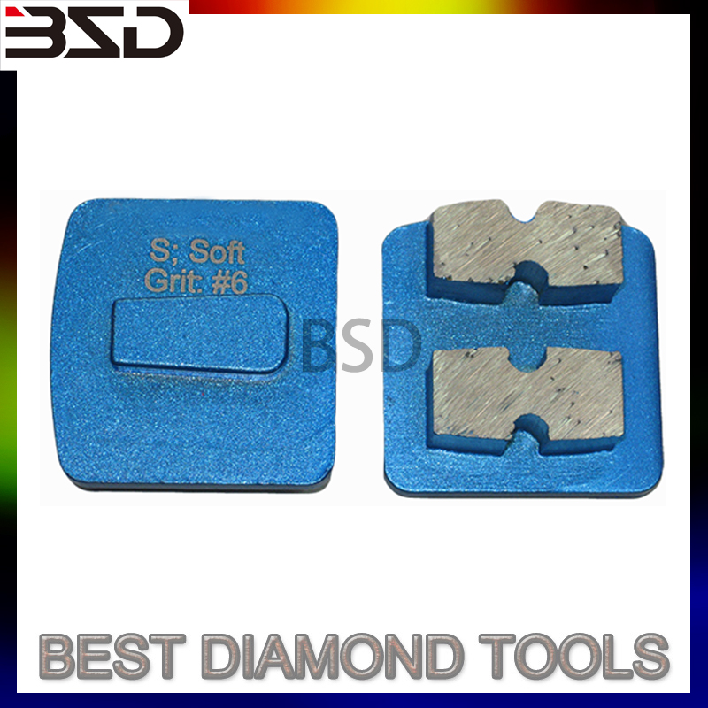 Concrete Floor Metal Abrasive Shoes Diamond Grinding Pad For Husqvarna Redi-Lock 4