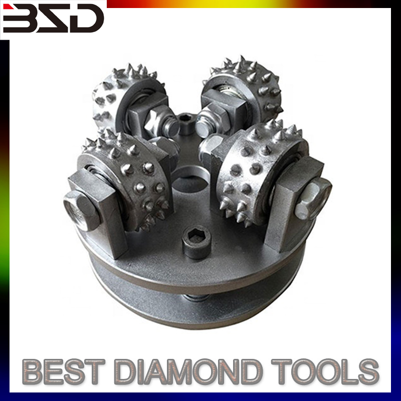 bush Hammer plate diamond roller For litchi surface grinding tool b